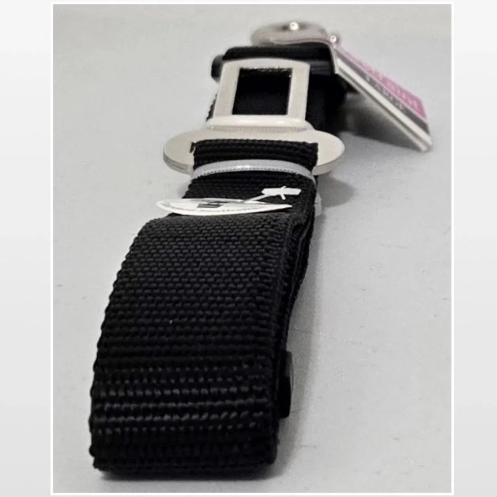 New Pet Dog Seatbelt Restraint Leash Car Safety Black Silver Removable NWT